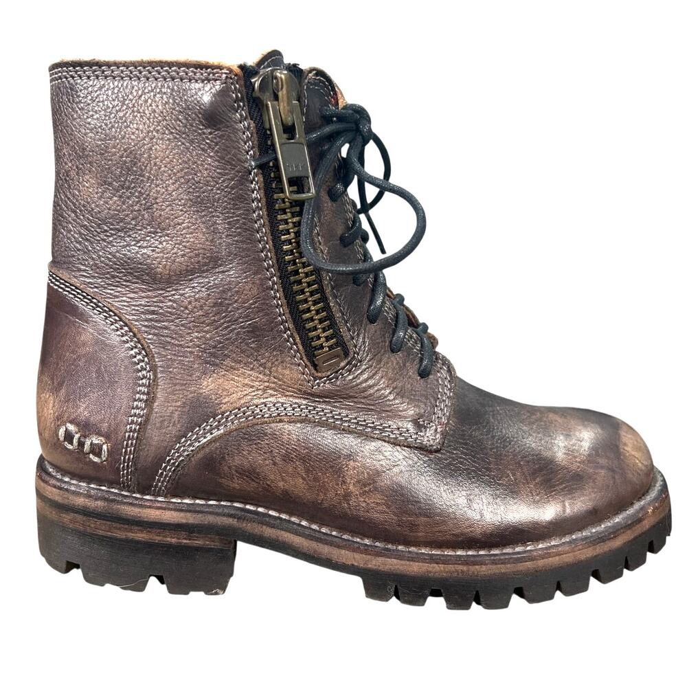 Bed Stu Women’s Tactic Trek Brown Distressed Combat Boot Size US 6.5
